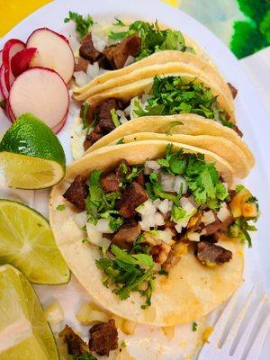 Lengua Tacos - simple but savory at Mi Mariachi