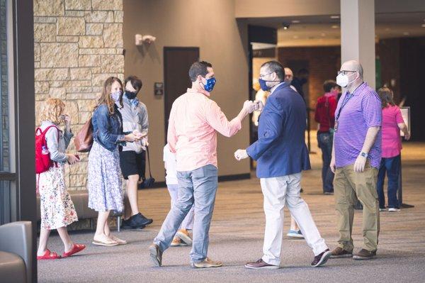 We love seeing you each weekend! Is that Pastor Tony and Pastor Dusty behind those masks? :)