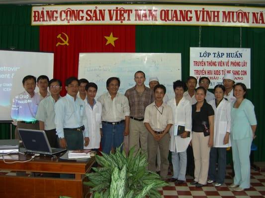 Lecturing on HIV Treatment, Tan Chau, Vietnam, 2006.