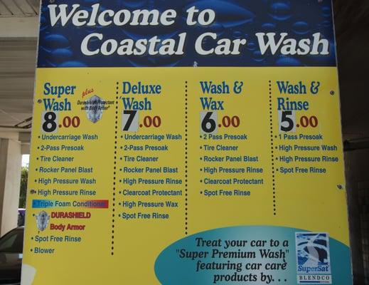 Choose the best automatic wash for you.