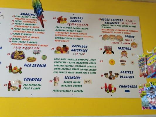 Half menu