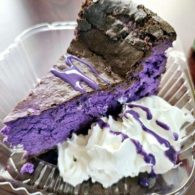 Burnt Ube Cheesecake