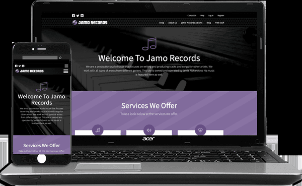 This website design project was for a record label located in DFW.