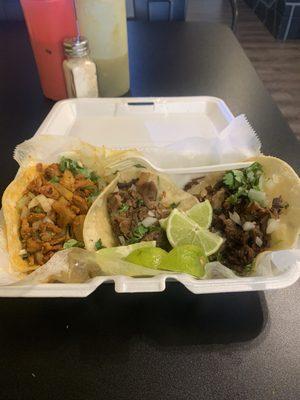 I bought three tacos. This is how much was left to take home!