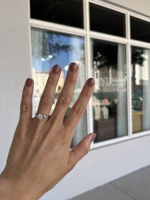 Custom design engagement ring