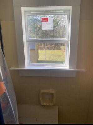 A customer wanted a window for his bathroom