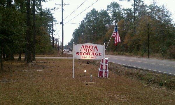 A view from the street. Can't miss our sign.