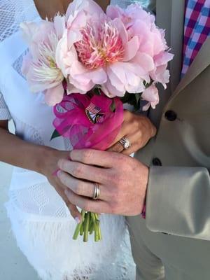 My beautiful ring on our wedding day