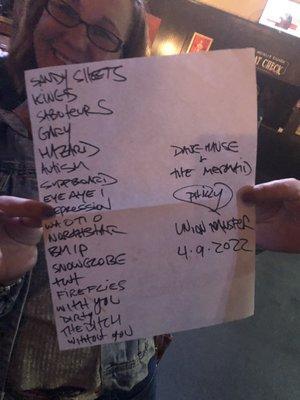 Dave Hause set list