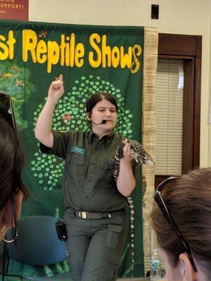 special event: reptile show is a big hit! online registration recommended.