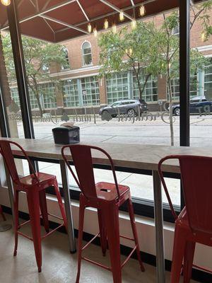 Nice bar and seating area to look out while enjoying a taste