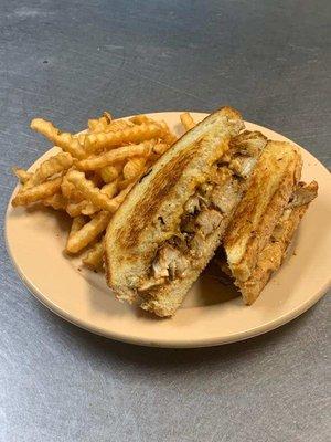 Cajun Chicken Melt with Fries