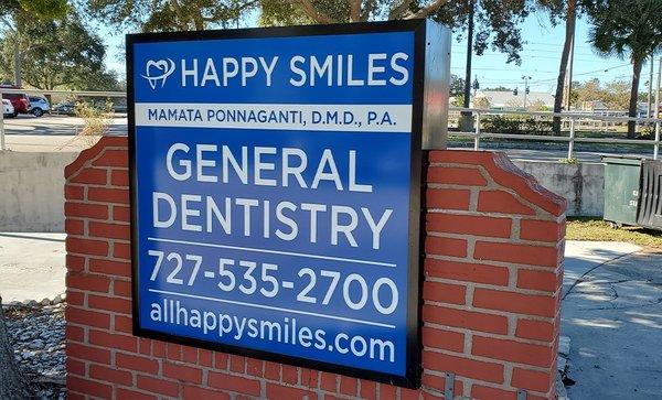 Happy Smiles sign