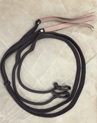 Hand plaited 8' split cutting reins made by Ludwig's.  These are sold nationwide by lots of retailers.