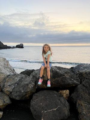 My daughter right in front of the Sea breeze