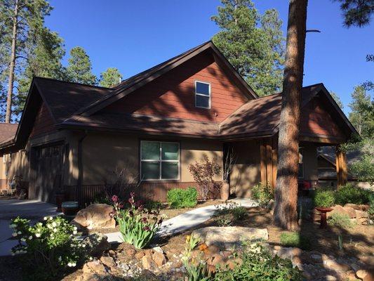 Gutter Helmet and Helmet Heat Install on this beautiful home.