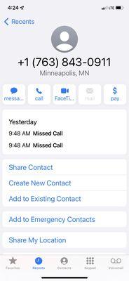 Auto dialed the 2nd call while I was listening to the 1st prerecorded message.