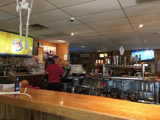 Bar area with fantastic bartender and server!