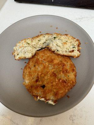 Lump less crab cake.