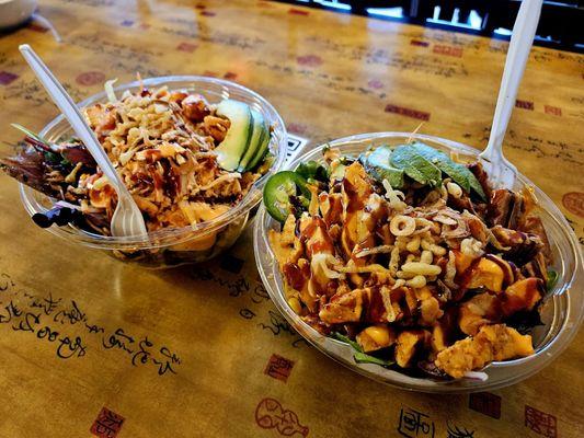 Grilled Salmon and Chicken Bowls