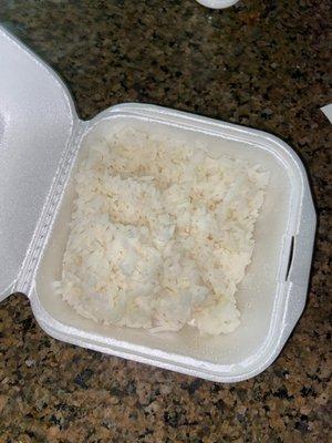 Just plain rice, no where did I see steamed rice.