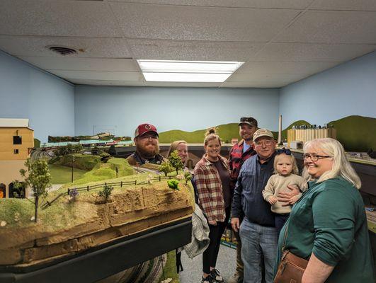 Family coming all the way from Oklahoma to check out the store and layouts.