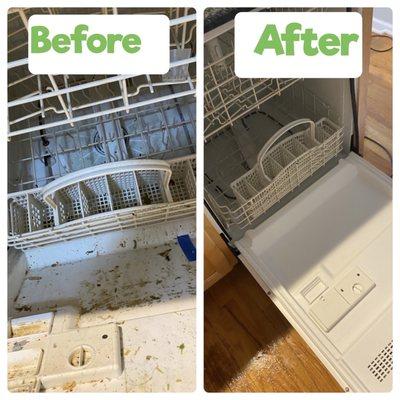 Interior dishwasher cleaning