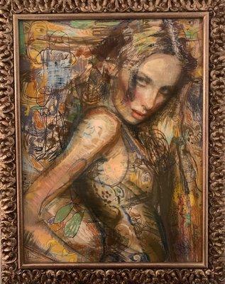 Charles Dwyer "Cosette" - Original Pastel on Paper on Canvas