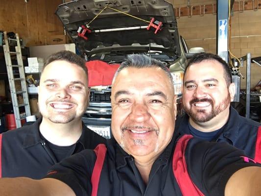 My fantastic  crew first photo in the new shop 5/19/16