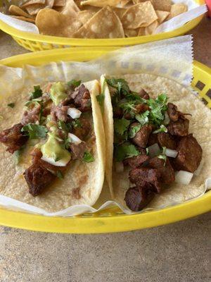 "Real" Chicharron tacos. Outstanding!