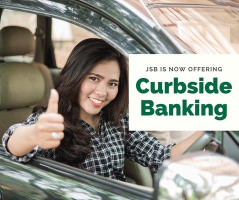 JSB now offers curbside banking