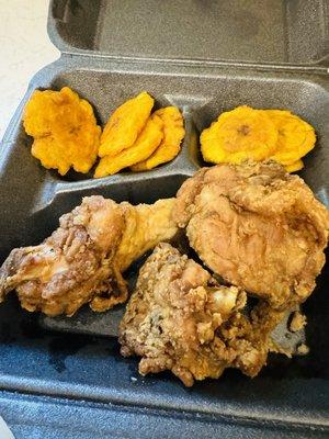 Pollo Frito & Tostones side!  Very good!!