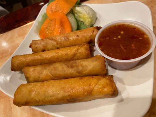 4 egg rolls. The sauce was meh