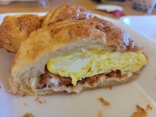 Bacon egg croissant