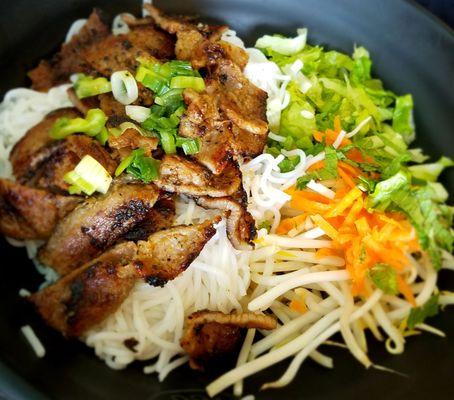 Pork dry noodle dish.