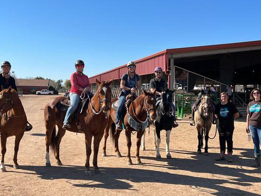 A group of boarders at a local show