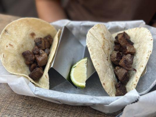 Steak tacos minus all the fixings - my kids are picky