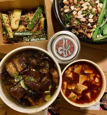 Mapo tofu and beef noodle soup