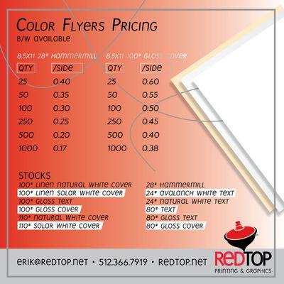 Color Flyers Pricing