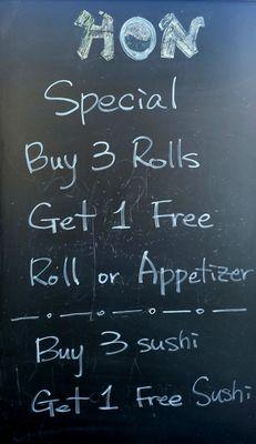 HON Sushi Special everyday!!