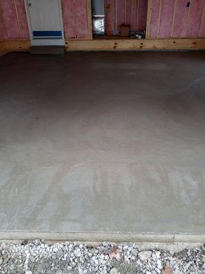 Concrete garage floor