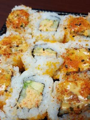 Spicy salmon roll. Yum!