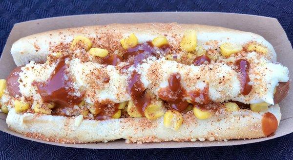 Elote hotdog!!