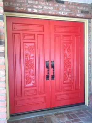 Red entry door