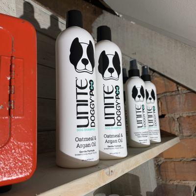 Unite...we love our sweet puppies big and small. All proceeds of these DoggyPoo products go to our local Humane Society.