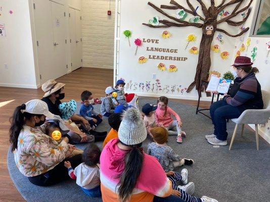 Celebrated Dr. Seuss Day for a week! Each day we had a parent-guest reader to read to our little ones.