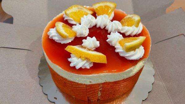 6" orange cake