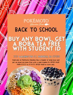 Back To School Promo, Valid in stores with Student ID, 9/3 - 9/16