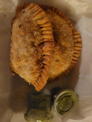 Beef empanadas.