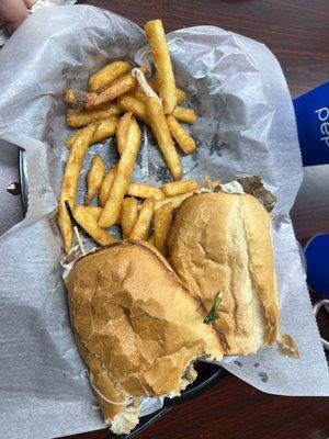 Philly steak and fries combo